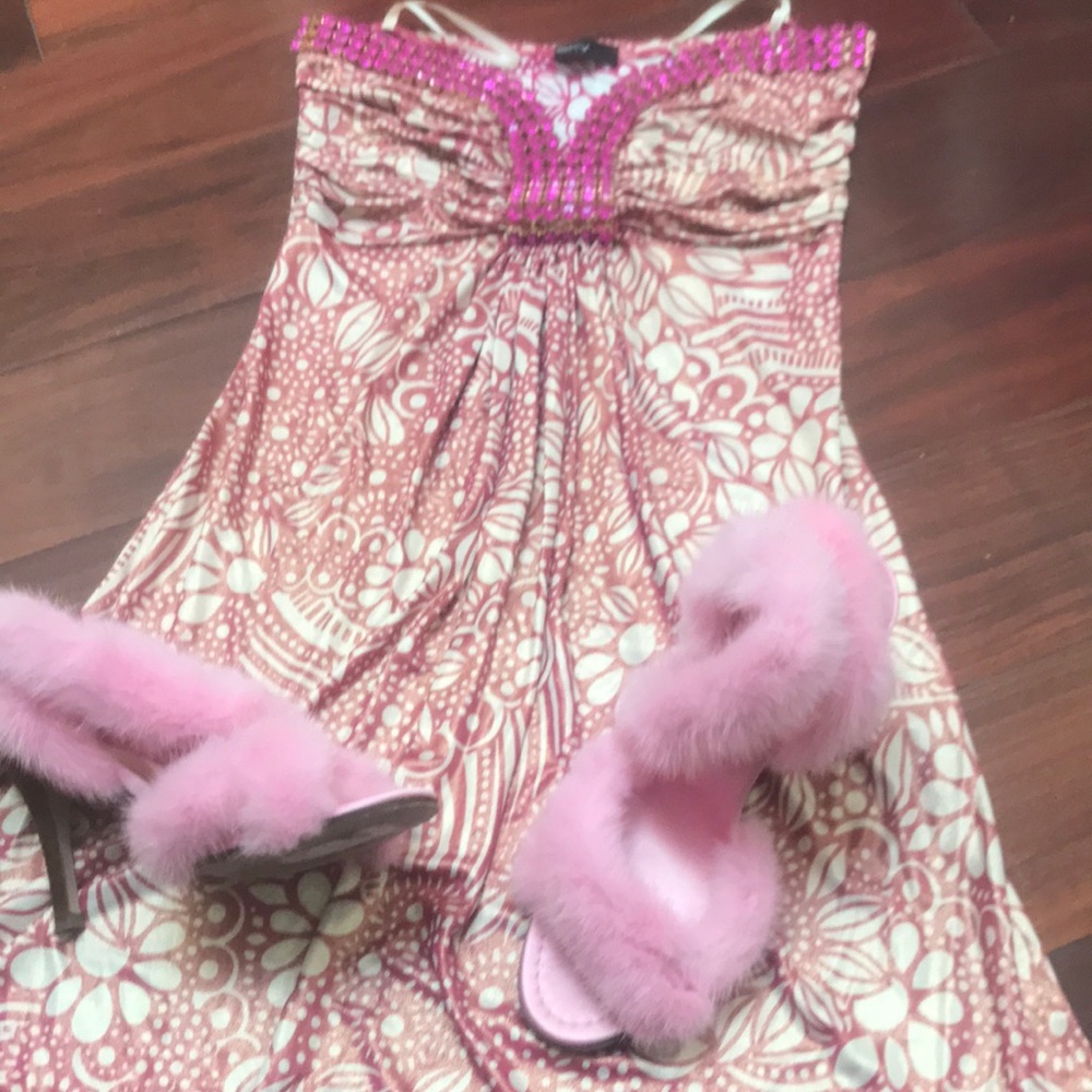 Sky mini strapless rhinestone sexy dress